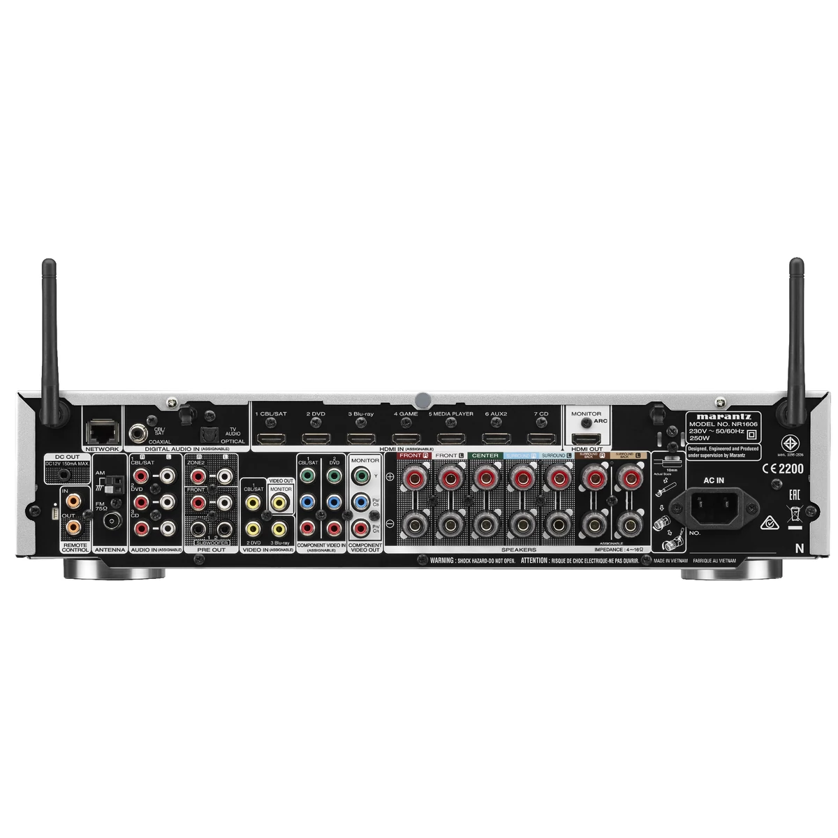 Marantz NR1606 Dolby Atmos, DTS X Házimozi Rádióerősítő fekete